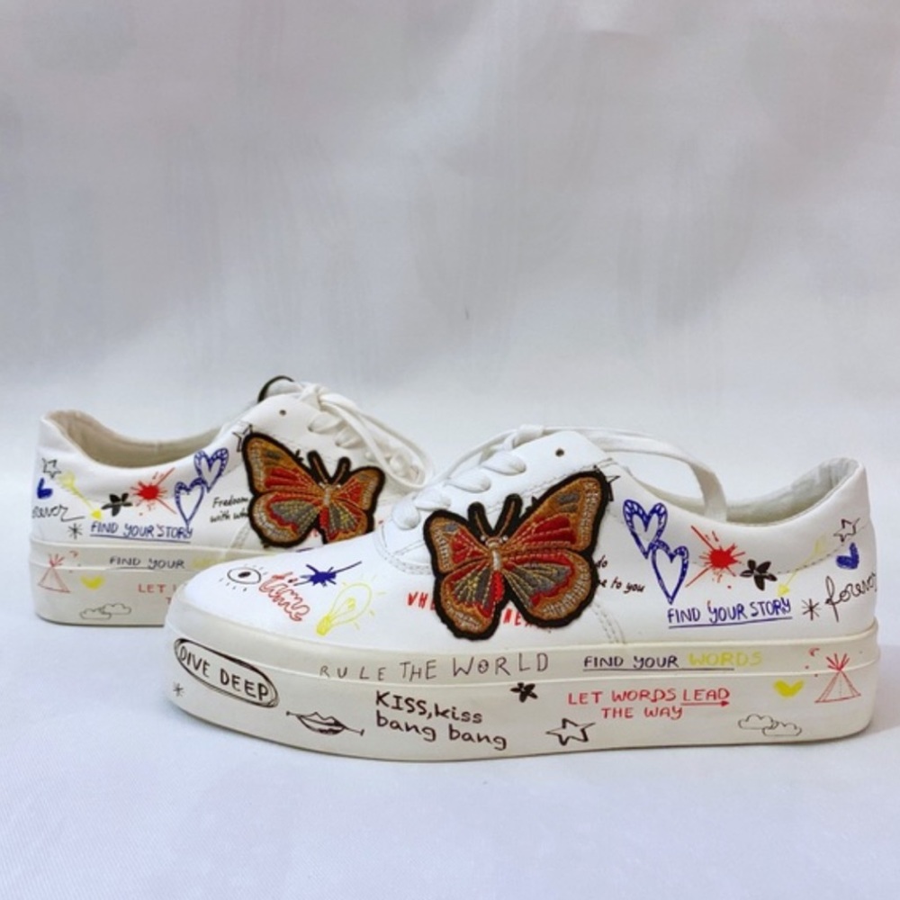 Zara Butterfly Patch Sneakers